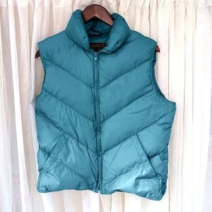 Eddie Bauer Teal Aqua Puffer Vest Sz L